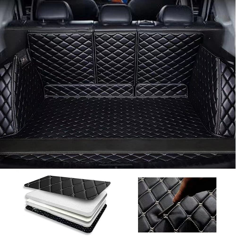 Kofferraummatte Auto für Toyota RAV4 V 2019 2020 2021 2022 2023, Kofferraumschutz Zubehör Nonslip All Inclusive Waterproof Leather Staubschutzpolster,A Black Kofferraummatte Auto für Toyota RAV4 V 2019 2020 2021 2022 2023, Kofferraumschutz Zubehör Nonslip All Inclusive Waterproof Leather Staubschutzpolster,A Black von IXITAB