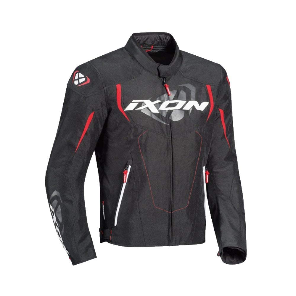 IXON Motorradjacken Cobra Schwarz/Rot, Schwarz/Rot, 3XL von IXON