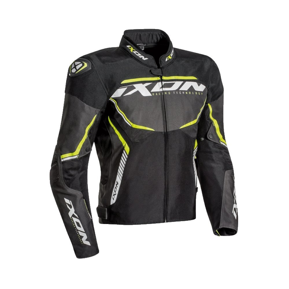 IXON Motorradjacken Sprinter Sport Schwarz/Grau/Gelb, Schwarz/Gelb, 3XL von IXON