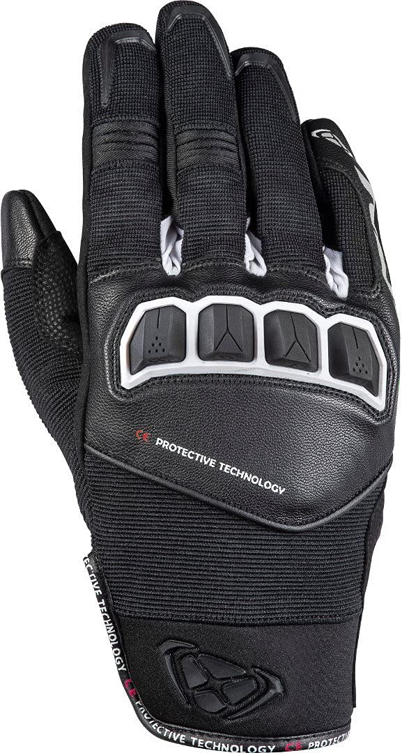 Ixon Motorradhandschuhe RS RUN schwarz weiß Größe L von IXON