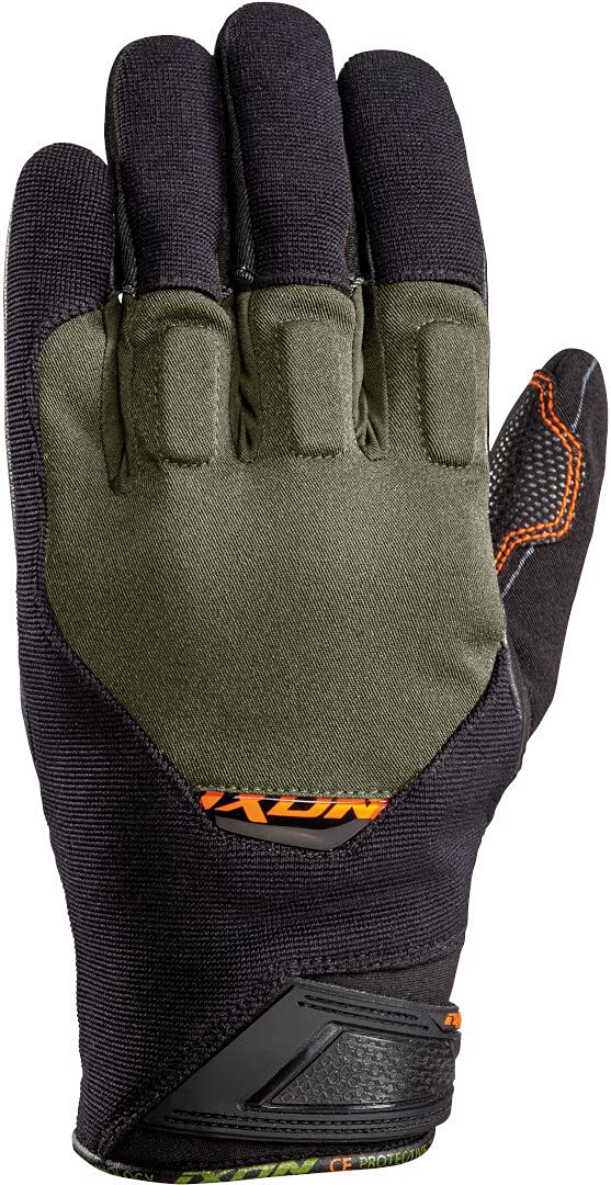 Ixon Motorradhandschuhe Rs Spring Schwarz/Kaki/Orange, Schwarz/Kaki/Orange, M von IXON