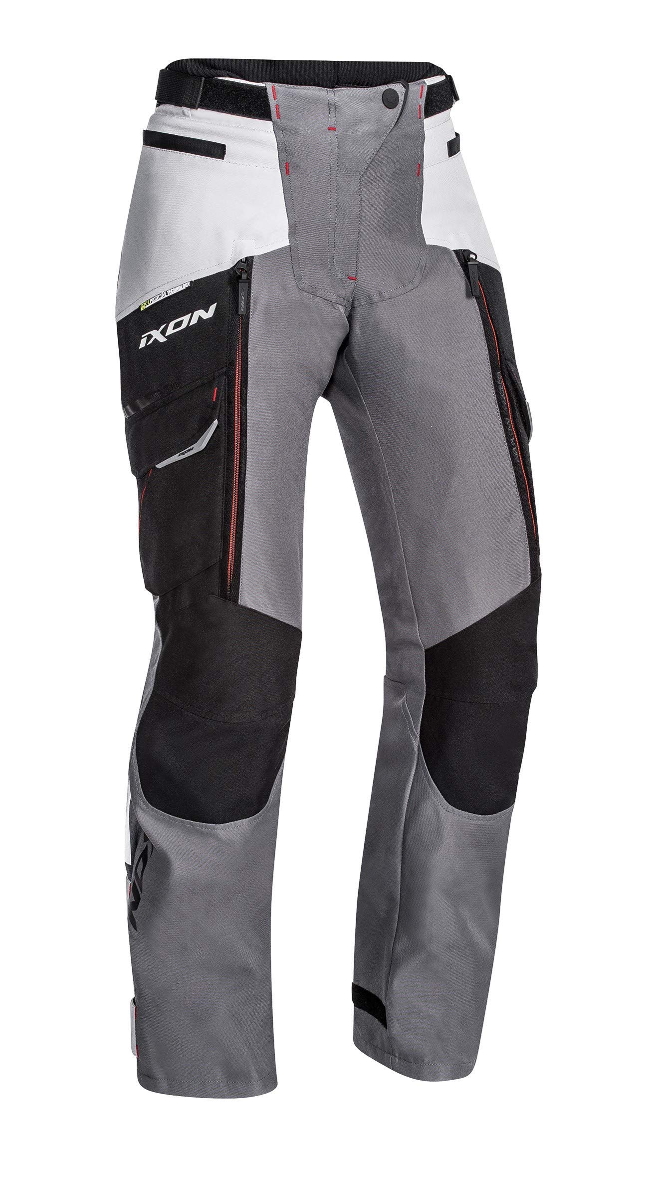 Ixon Motorradhose Pantalon Sicilia L Pt Schwarz/Grau/Rot, Schwarz/Grau/Rot, XXL von IXON