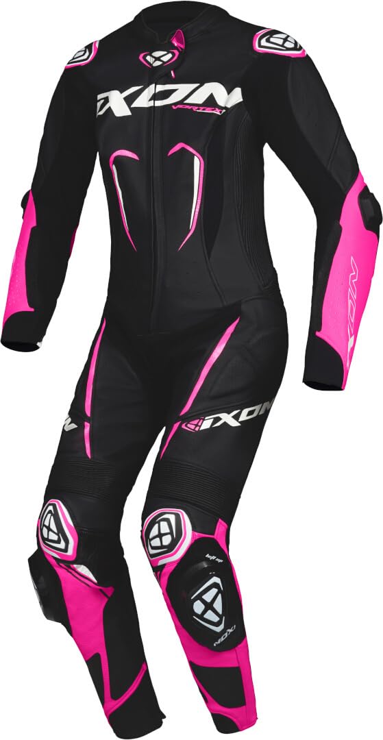 IXON Vortex 3 Damen 1-Teiler Motorrad Lederkombi, schwarz/pink, M von IXON