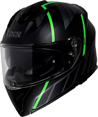 IXS 217 2.0, Integralhelm - Matt Schwarz/Grau/Grün Fluo - S von IXS