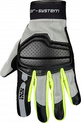 IXS Evo-Air, Handschuhe Damen - Schwarz/Hellgrau/Neon-Gelb - L von IXS