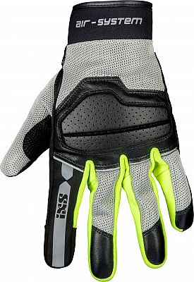 IXS Evo-Air, Handschuhe - Schwarz/Hellgrau/Neon-Gelb - L von IXS