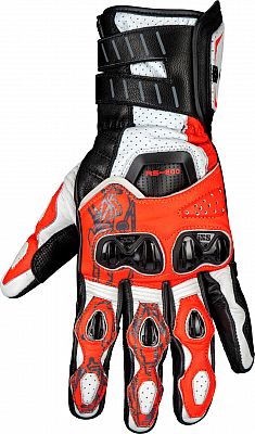 IXS RS-200 3.0, Handschuhe - Schwarz/Weiß/Neon-Rot - XL von IXS