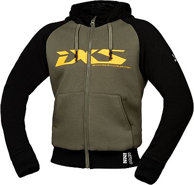 IXS Rapid 1.0 Hoodie, Textiljacke - Oliv/Schwarz/Orange - 3XL von IXS