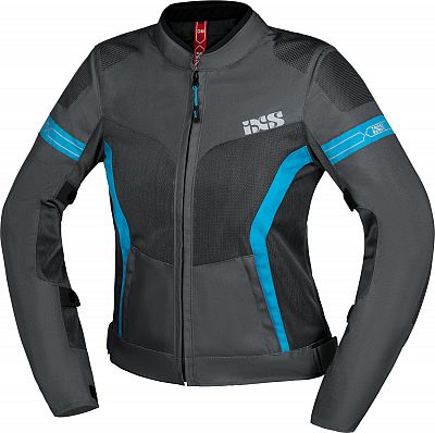 IXS Trigonis-Air, Textiljacke Damen - Dunkelgrau/Grau/Türkis - XXL von IXS