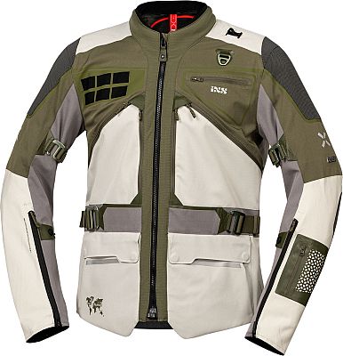 IXS Venture-Air 1.0, Textiljacke - Hellgrau/Oliv/Grau - XL von IXS