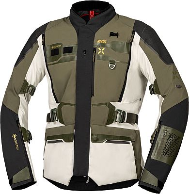 IXS Venture-GTX 1.0, Textiljacke Gore-Tex - Hellgrau/Oliv/Schwarz - 5XL von IXS