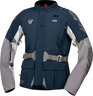 IXS Venture-STX 1.0, Textiljacke wasserdicht - Dunkelblau/Grau/Hellgrau - 5XL von IXS