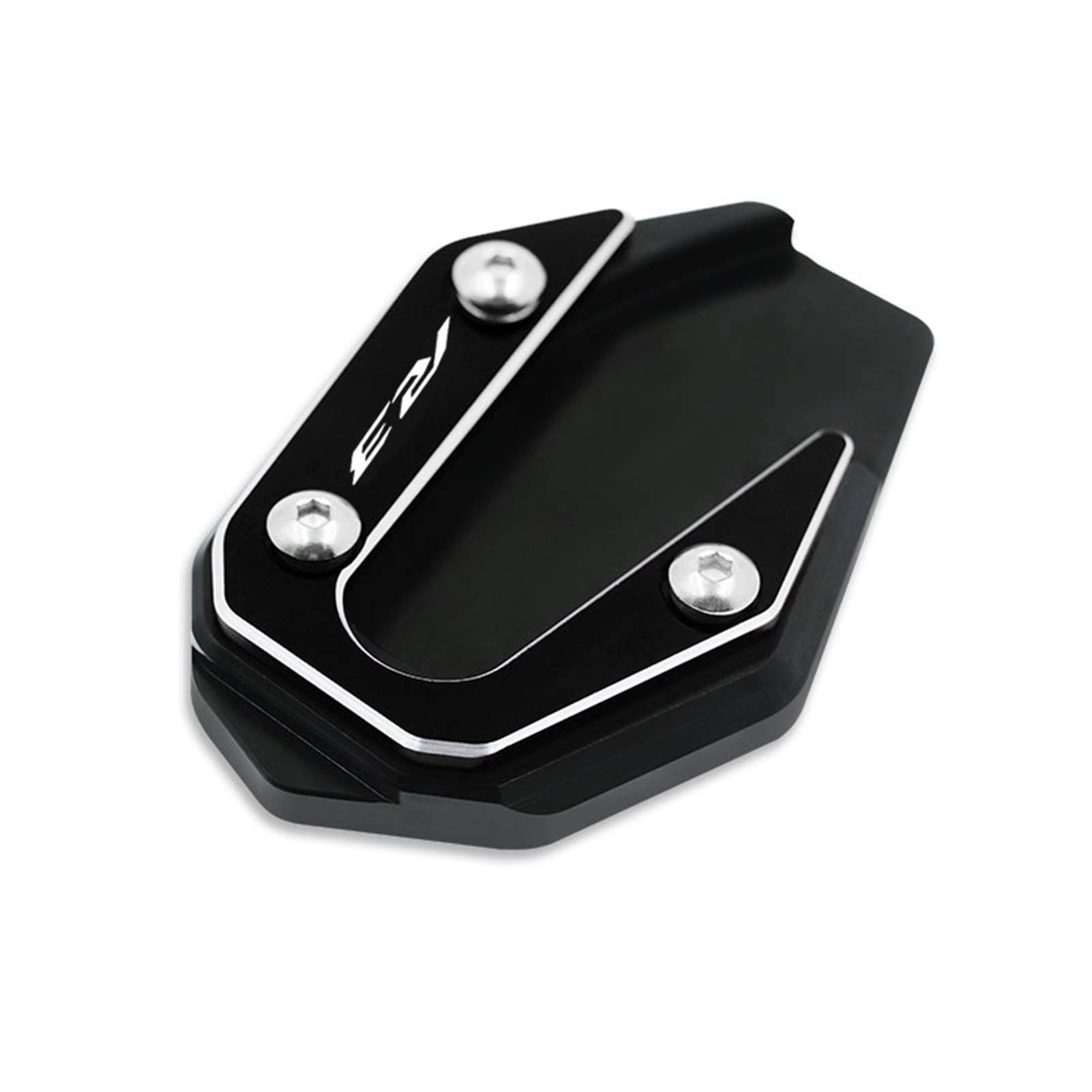 Motorrad SeitenstäNder,SeitenstäNder Verbreiterung Fit for MT-03 MT 03 MT03 MT-25 R3 R25 Motorrad CNC Kickstand Fuß Seite Stehen Verlängerung Pad Unterstützung Platte vergrößern(R3 BK) von IZHAOGJING