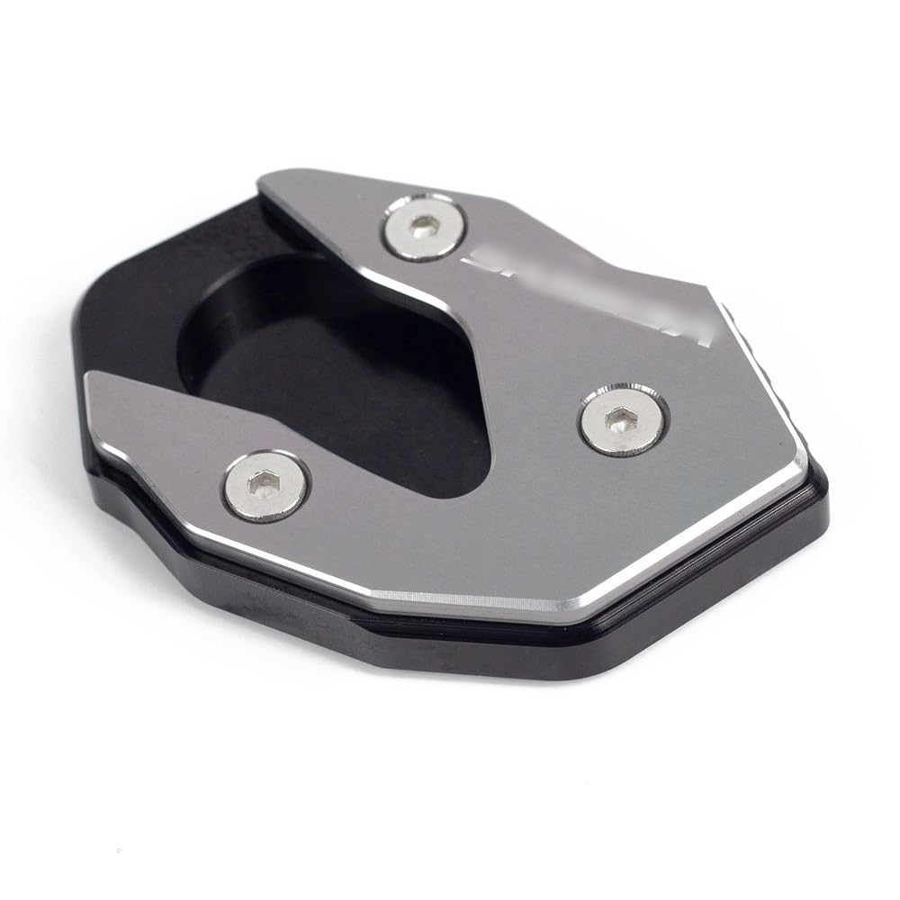 Motorrad SeitenstäNder,SeitenstäNder Verbreiterung Gebrauch Passend für for VERSYSE 300 VERSYSE X300 VERSYSE X250 Motorrad Kickstand Erweiterungsplatte Seitenständer Vergrößern Pad(Gray) von IZHAOGJING