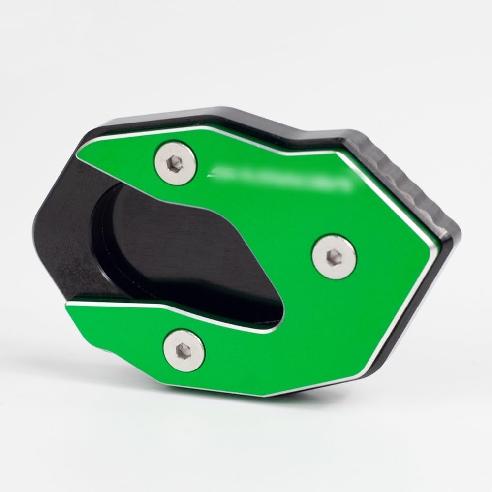 Motorrad SeitenstäNder,SeitenstäNder Verbreiterung Gebrauch Passend für for VERSYSE 300 VERSYSE X300 VERSYSE X250 Motorrad Kickstand Erweiterungsplatte Seitenständer Vergrößern Pad(Green) von IZHAOGJING