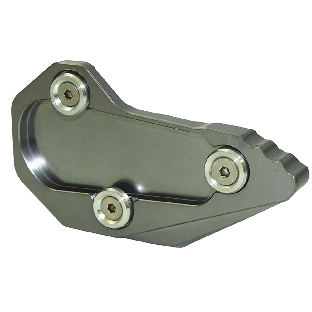 Motorrad SeitenstäNder,SeitenstäNder Verbreiterung Motorrad CNC Aluminium Kickstand Fußseite Stand-Verlängerung Vergrößern Pad-Trägerplatte Passend für BMW R1200RS R1200R 2015-2018(Titanium) von IZHAOGJING