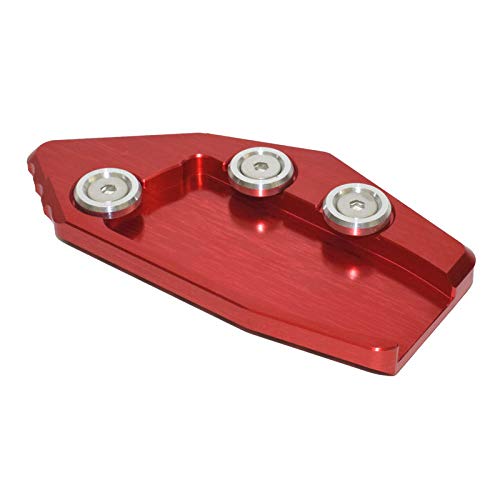 Motorrad SeitenstäNder,SeitenstäNder Verbreiterung Motorrad Kickstand Fußseite Stand-Verlängerungs-Pad Support-Teller-Fit Passend für Suzuki Burgman 650 AN650 2003 2004 2005 2006-2012(Red) von IZHAOGJING