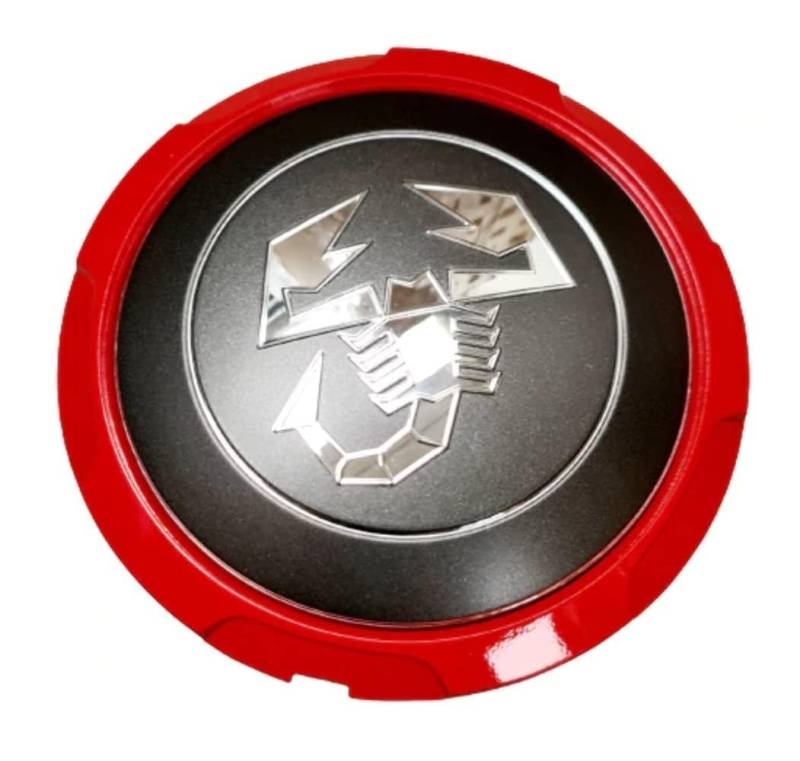 für Abarth 500 500C 4 Stück Radnabenkappen Radnabendeckel Nabenkappen Wasserdicht Staubdicht Anti Rost Staubdicht Felgen Zubehör,B von IZVEZ