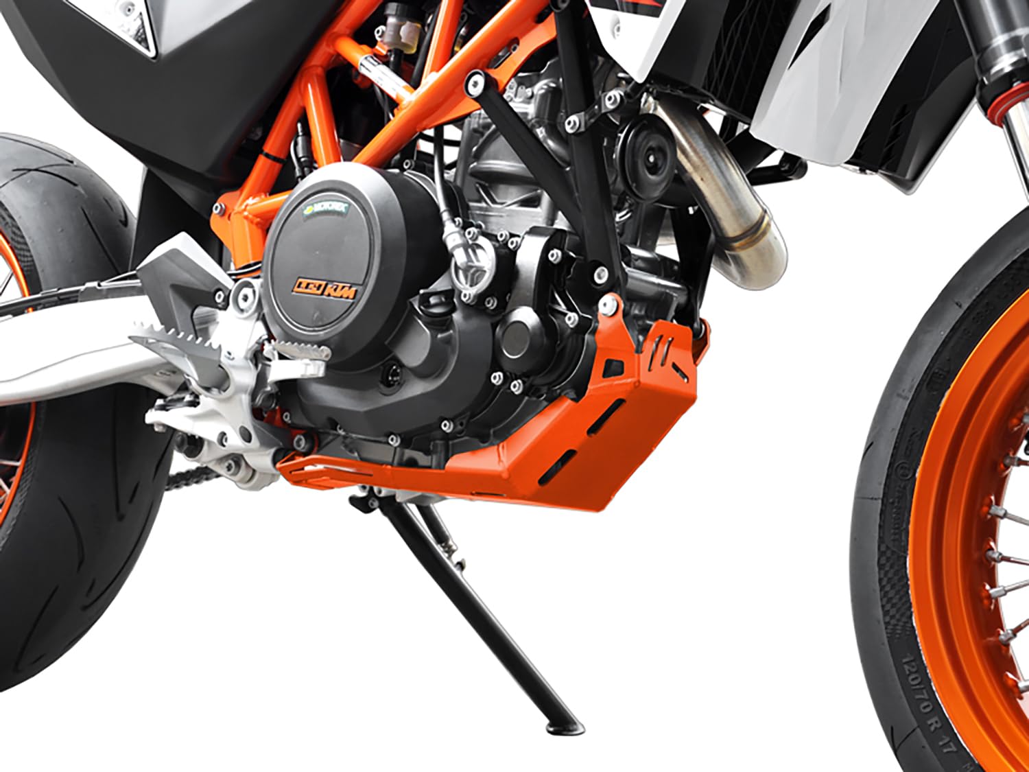 ZIEGER Motorschutz Unterfahrschutz kompatibel mit KTM 690 SMC R / 690 Enduro R orange von IBEX