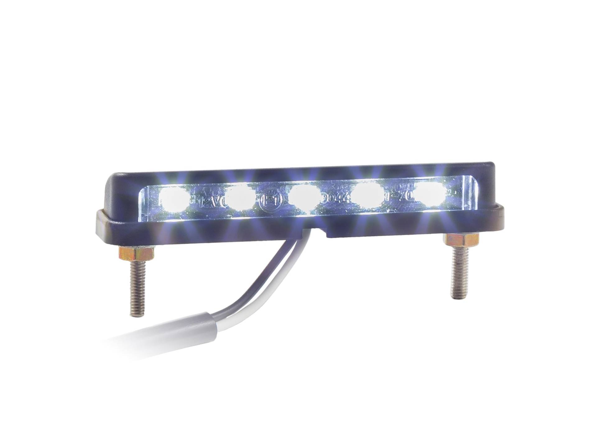 LED-Kennzeichenbeleuchtung Nice schwarz E-geprüft Universal Motorrad Roller Nummernschildbeleuchtung von IBEX