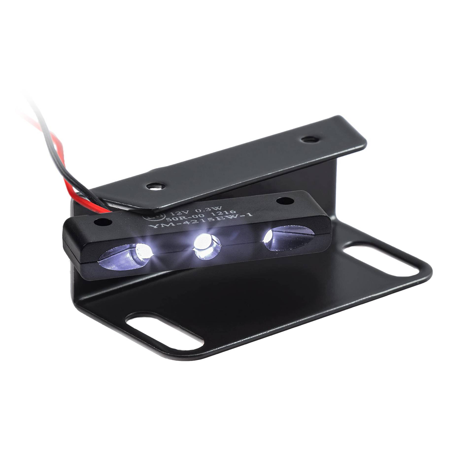 Mini LED Kennzeichenbeleuchtung mit Halter für Kennzeichenhalter Kennzeichenträger Nummernschild Halter/Halteplatte Universal Motorrad von IBEX