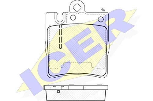 Icer Brakes 181312-202 Bremsbelagsatz, Scheibenbremse - (4-teilig) von Icer