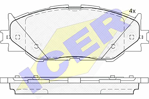 Icer Brakes 181750 Bremsbelagsatz, Scheibenbremse von Icer