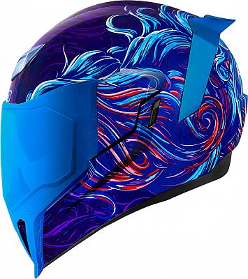 Icon Airflite Betta, Integralhelm - Blau/Lila/Hellblau - M von Icon