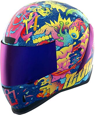 Icon Airform MIPS Scatterbrain, Integralhelm - Gelb/Blau/Pink - XL von Icon