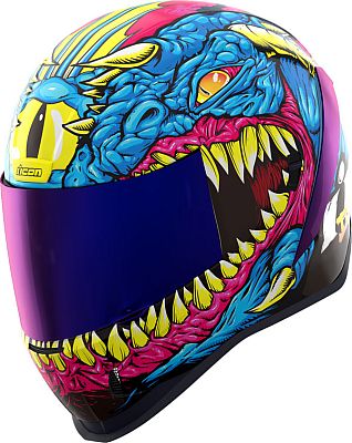 Icon Airform Mips Kryola Kreep, Integralhelm - Blau/Pink/Gelb - L von Icon