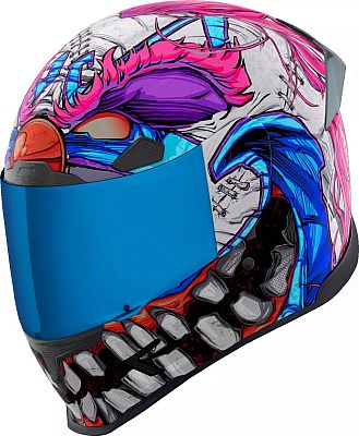 Icon Airframe Pro Krazy Klown 2, Integralhelm - Weiß/Pink/Blau/Schwarz - XL von Icon