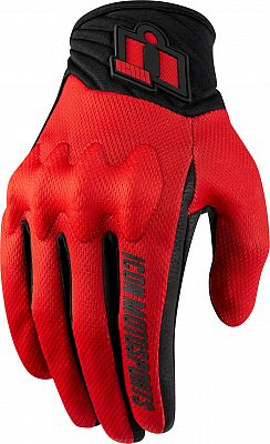 Icon Anthem 2, Handschuhe - Rot/Schwarz - S von Icon