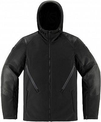 Icon Basehawk 2, Leder-Textiljacke - Schwarz - 3XL von Icon