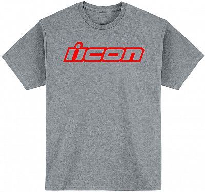 Icon Clasicon, T-Shirt - Grau/Rot - 3XL von Icon