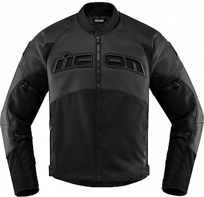 Icon Contra-2, Leder-Textiljacke perforiert - Schwarz - 3XL Icon Contra-2, Leder-Textiljacke perforiert - Schwarz - 3XL von Icon