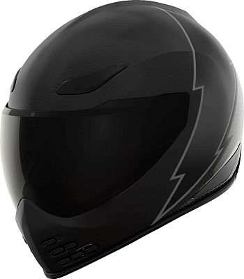 Icon Domain Slabtown, Integralhelm - Schwarz/Dunkelgrau/Carbon - XXL von Icon