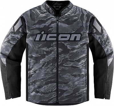 Icon Hooligan Tiger s Blood, Textiljacke - Dunkelgrau/Grau/Schwarz - 3XL von Icon