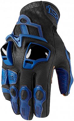 Icon Hypersport, Handschuhe kurz - Schwarz/Blau - XXL von Icon