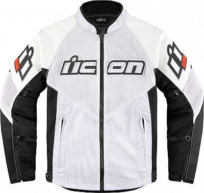 Icon Mesh AF, Leder-/Textiljacke - Weiß/Schwarz - M von Icon