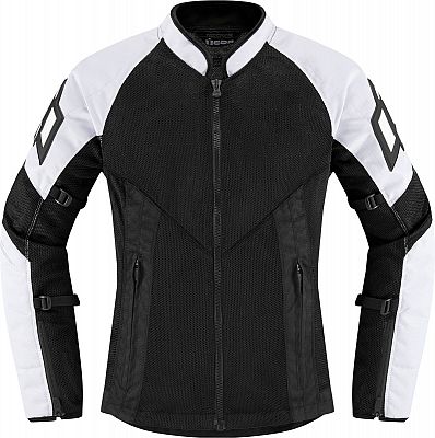 Icon Mesh AF, Textiljacke Damen - Weiß/Schwarz - 3XL von Icon