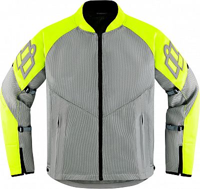 Icon Mesh AF, Textiljacke - Neon-Gelb/Hellgrau - L von Icon