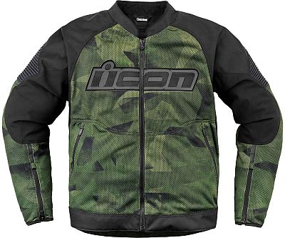 Icon Overlord3 Mesh Camo, Textiljacke - Dunkelgrün/Schwarz - L von Icon