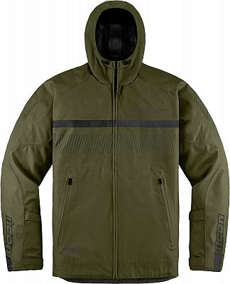 Icon PDX3, Textiljacke wasserdicht - Dunkelgrün - 3XL von Icon