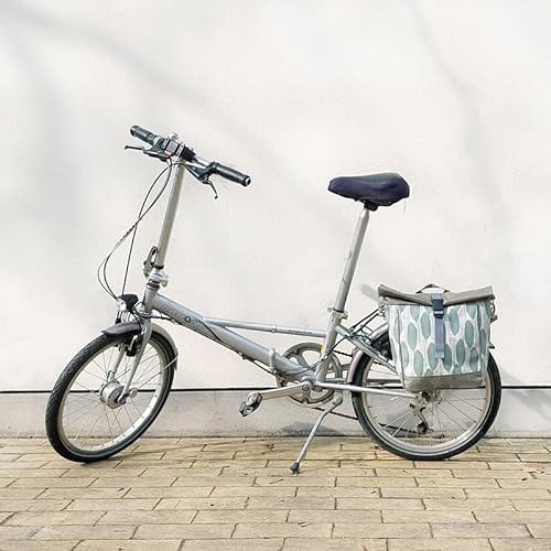 Ikuri Kleine Fahrradtasche 20-26’’ für Kinder Falträder Klappräder aus Plane mit Umhängegurt – Modell Banana Leafs von Ikuri