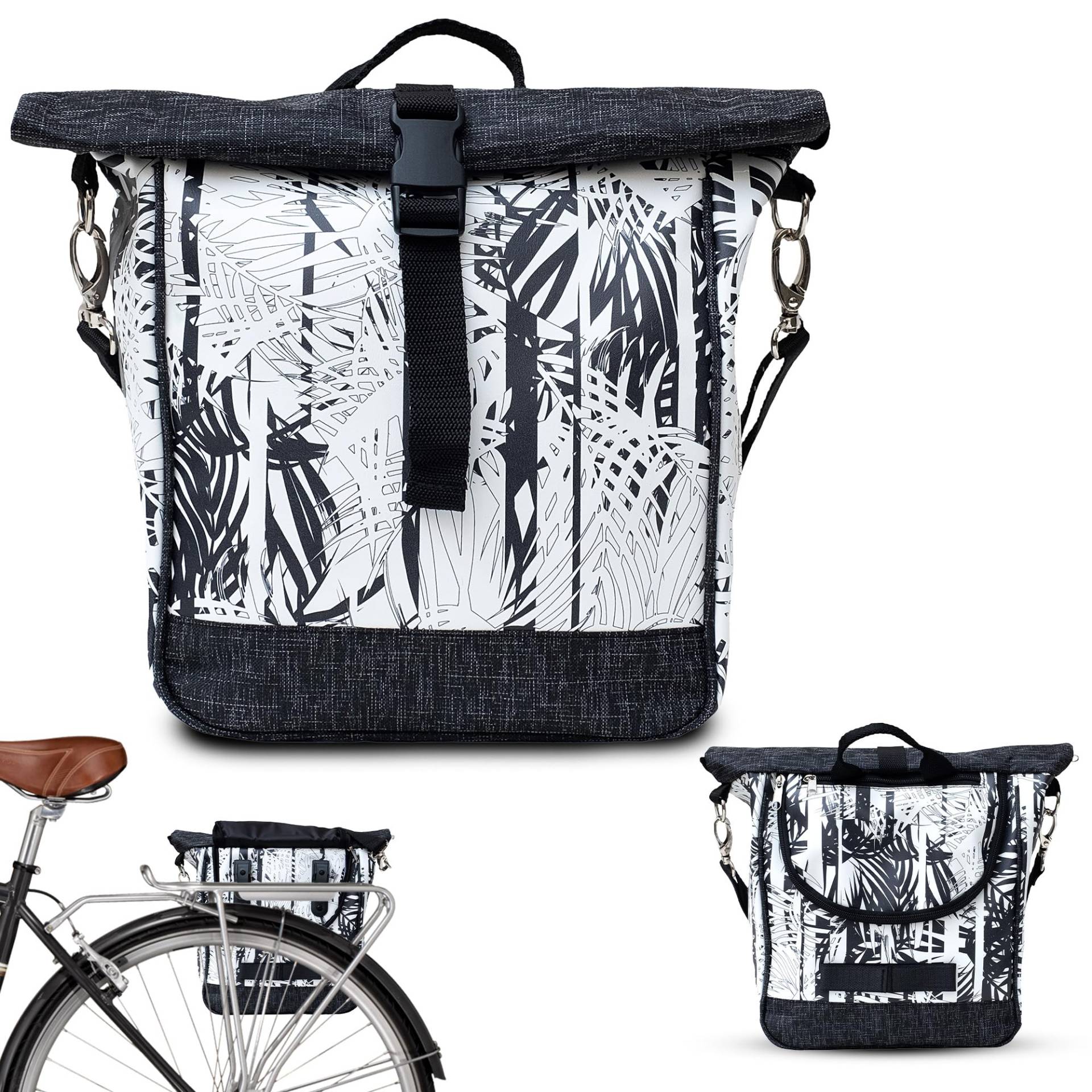 Ikuri Kleine Fahrradtasche 20-26’’ für Kinder Falträder Klappräder aus Plane mit Umhängegurt – Modell Palmeras Ikuri Kleine Fahrradtasche 20-26’’ für Kinder Falträder Klappräder aus Plane mit Umhängegurt – Modell Palmeras von Ikuri