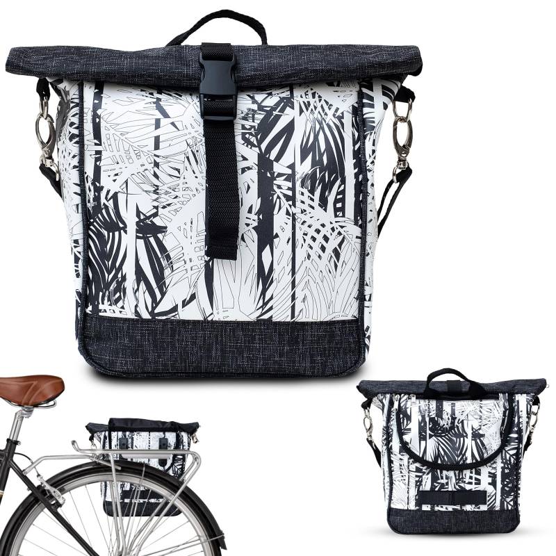 Ikuri Kleine Fahrradtasche 20-26’’ für Kinder Falträder Klappräder aus Plane mit Umhängegurt – Modell Palmeras von Ikuri