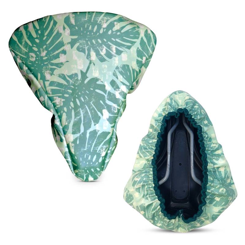 Ikuri Sattelschoner Sattelbezug Regenschutz Sattelschutz aus wasserabweisender Plane - Monstera von Ikuri