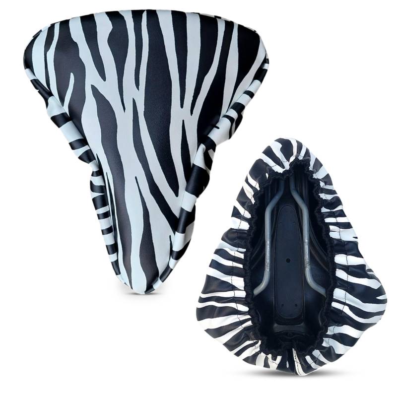 Ikuri Sattelschoner Sattelbezug Regenschutz Sattelschutz aus wasserabweisender Plane - Zebra von Ikuri