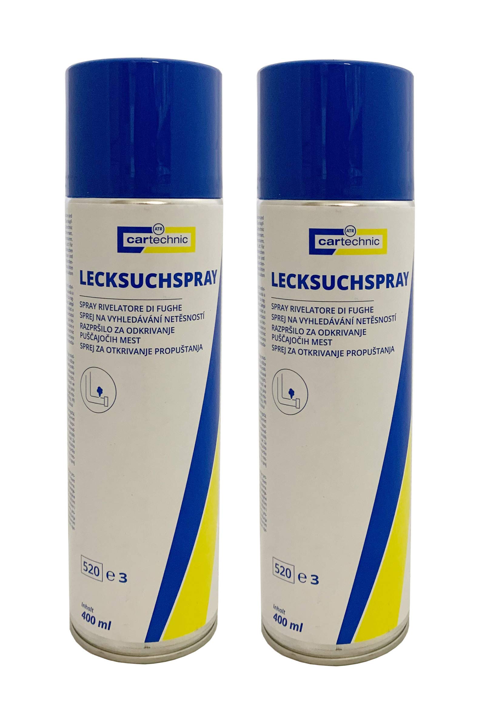 2x cartechnic Lecksuchspray 400ml z.B. für Gas, Motor, Gasgeräte und vieles mehr von Iloda