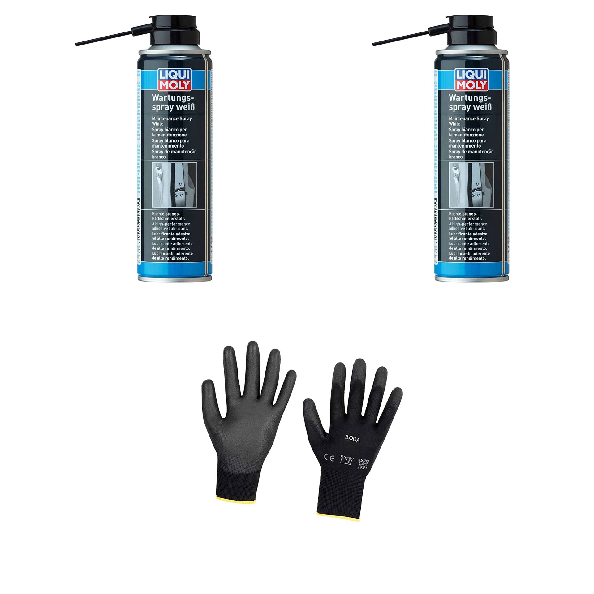 Iloda 2xOriginal Liqui Moly 250ml Wartungsspray weiß 3075 Schutzhandschuhe Iloda 2xOriginal Liqui Moly 250ml Wartungsspray weiß 3075 Schutzhandschuhe von Iloda
